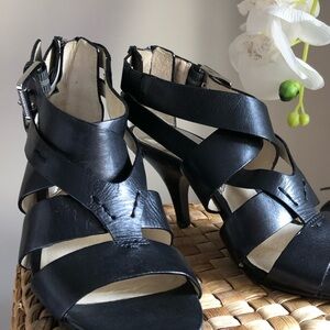 Michael Kors Black Strappy Sandals